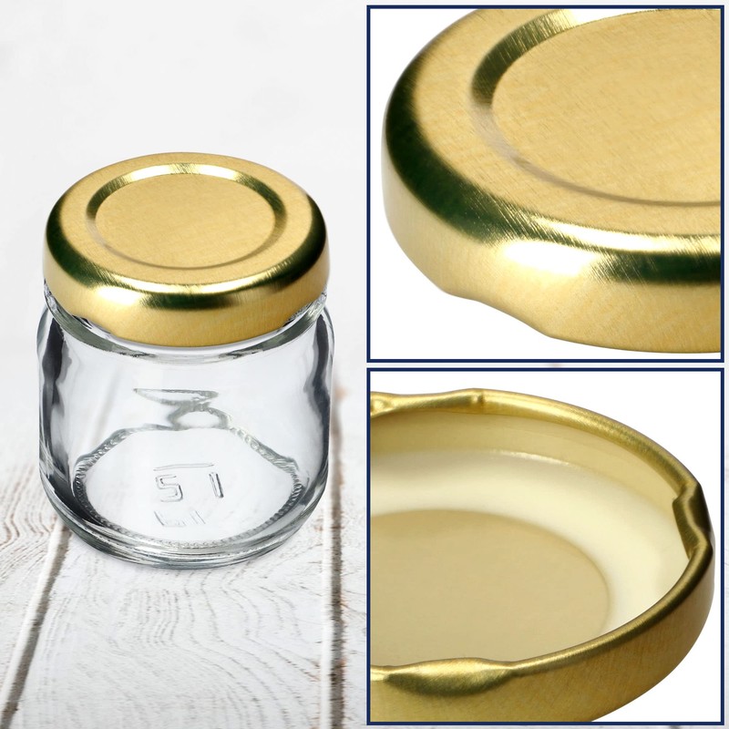 KADAX Screw Cap fi43 mm, Twist-Off Lid Set Made of