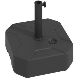 Heavy Duty Square Patio Umbrella Base Holder 9ft/10ft Outdoor Stand Filled to 55lbs/44lbs Waterfoam Filled for Gym Applicationcolor: Black Color