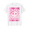 Choose Kindness Smile Face Groovy Be Kind Inspirational Kids T-Shirt