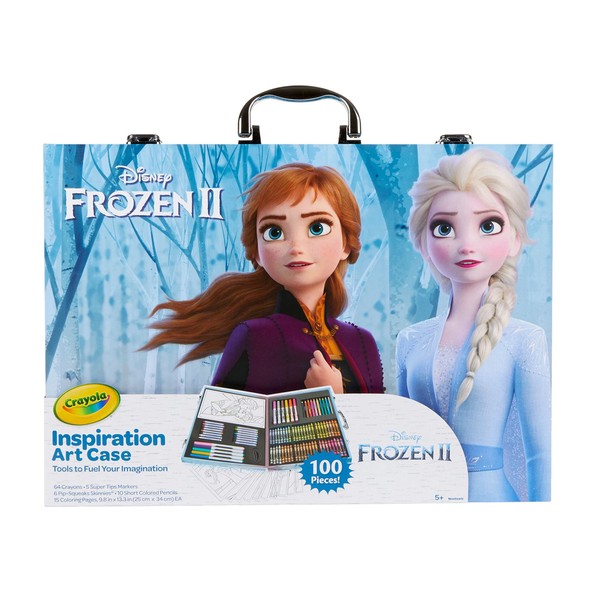 Crayola Frozen 2 Inspiration Art Case, 100 Art & Coloring Supplies, Gift for Kids, Ages 5, 6, 7, 8