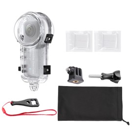 Insta 360 X3 Invisible Dive Case, Splash Prevention Housing Waterproof Up to 50m (164ft) Underwater Dive Protective Shell for Insta360 X3 with Bracket Accessories
