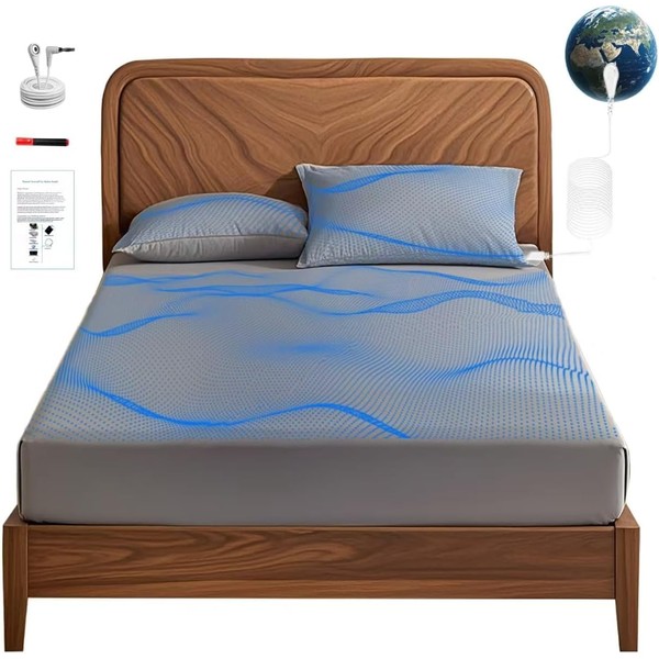 Grounding Fitted Sheet with Grounding Cord and Earthing Product Test