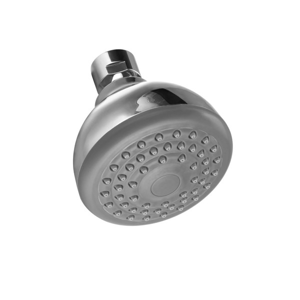 1x Design Shower Head with Anti-Limescale Nozzles High-Quality Chrome-Plated 1/2