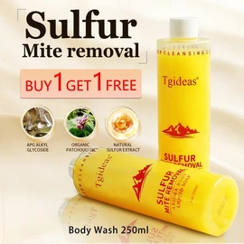 Tgideas Sulfur Soap Shampoo & Body Wash – Buy 1 Get 1 Free | Fights Acne & Dandruff | Deep Cleansing for Men & Women | Clear & Gentle