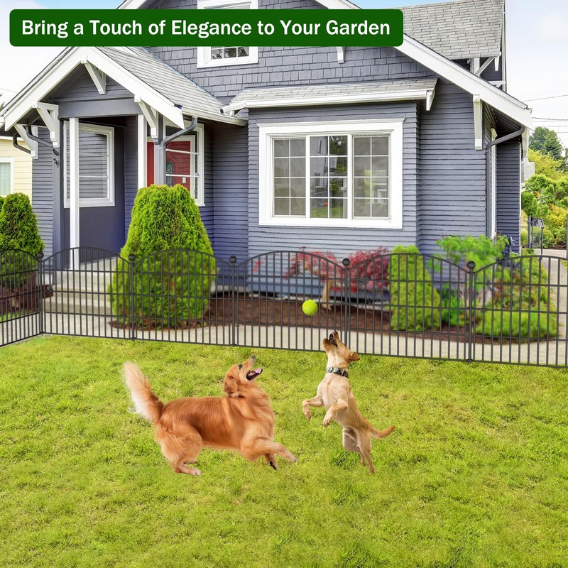 No Dig Decorative Garden Fence Animal Barrier - 5 Panels
