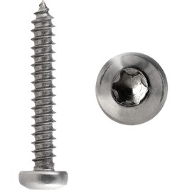 Faston Chipboard Screws with Round Head, Reinforced Head, Torx, Made of Rust-Proof Stainless Steel, A2 V2a Pan Head, Wood Screw, Semicircular Head