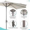 Verano Garden Patio Umbrella 9ft half Round Outdoor Table Market