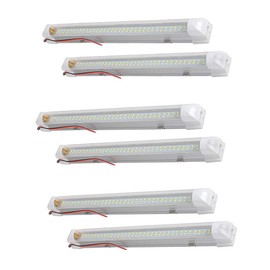 Interior Light Strip for Car Camper Van Bus Caravan Boat Motorhome Kitchen Bathroom Bar white Lamp 12V 72 LED, Set of 6 (Set of 6)