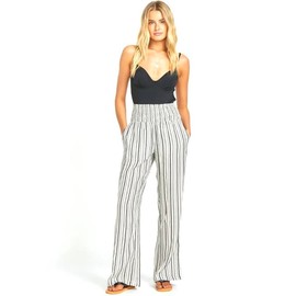 Billabong Women's New Waves Stripe Pant, Black Pebble