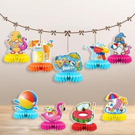 Pool Party Decorations, Pool Centerpiece for Pool Beach Party Table Decorations, Beach Centerpiece for Summer Pool Party Supplies, 9Pcs