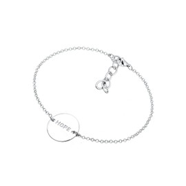 Elli Women Bracelet 925 Sterling Silver Inscription HOPE Length 17cm 0205851016