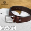 LINDENMANN Men's Leather Belt 40 mm Wide Belt Full Cowhide