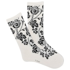 K.Bell Women's Wall Flower Ankle Crew, Sand, Women's Shoe Size: 4-10