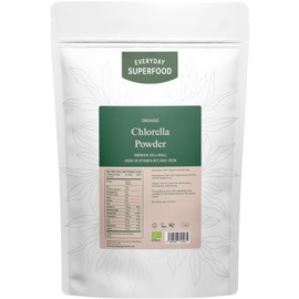 Everyday Superfood Organic Chlorella Powder 1kg, Broken Cell Wall, Ideal for Juice and in Food, Vegan and Kosher