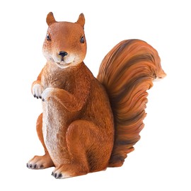 1pc Squirrel Garden Statue Outdoor Décor, Resin Squirrel Figurine Decoration Animal Figure Fariy Garden Sculpture Ornament
