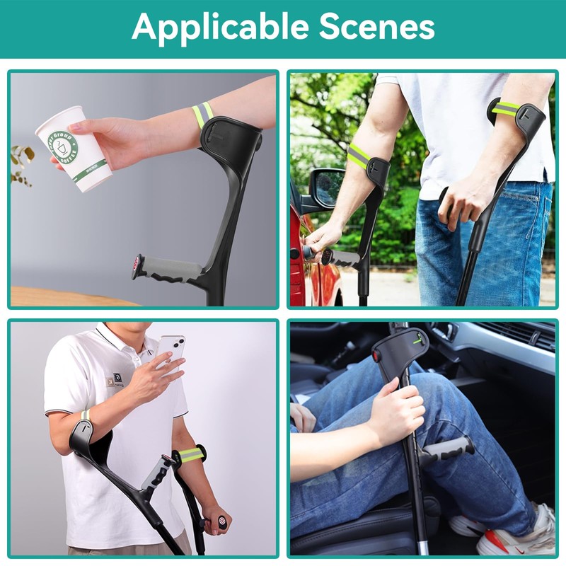 Forearm Crutches for Adults, Lightweight Folding Arm Crutch Forearm with