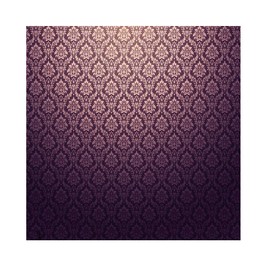 YongFoto 7x7ft Dark Purple Gold Damask Floral Texture Pattern Backdrop Vintage Classic Flower Design Interior Room Retro Wall Photography Background Baby Shower Girl Kid Adult Portrait Photo Props