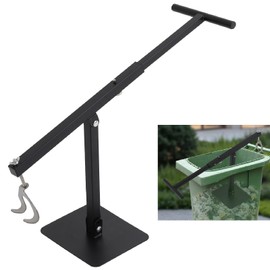 Manual Trash Compactor Adjustable Height, 60L-100L Trash Bin Compactor, Waste Recycling Hand Tool, Iron Compacting Trash Can for Kitchen, Office