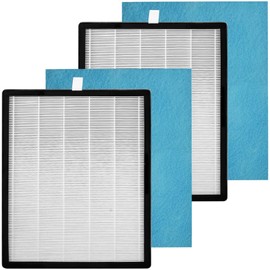 142C Replacement Filters Compatible with Colzer 142C, Puro XYGEN P500, Moo ka KJ203F, Simpure HP9 Air Purifiers, 2 Pack H13 Ture Hepa Filter With High-efficiency Activated carbon and 4 Pack Pre-filter