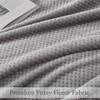 Yebeda Cuddly Waffle Blanket, 130 x 170 cm, Light Grey,