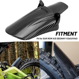 XINGWU Rear Shock Fender for Surron Light Bee X Segway X160/X260 Rear Wheel Fender Mudguard Protector for Surron Part Ebike Accessories Carbon Fiber Style