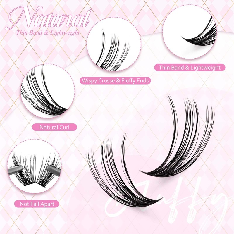 FADLASH DIY Lash Extensions Kit, 40D 0.07 D Curl Lash