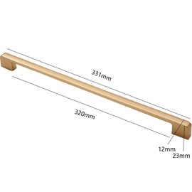 Cabinet Pulls Dresser Drawer Pulls Wardrobe Door Kitchen Cupboard Pulls, Zinc Alloy Furniture Handles Pulls Hole Center 320mm,1 Pcs