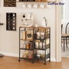 SWTYMIKI Kitchen Island Cart on Wheels - 4 Tier Rolling