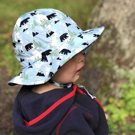 Jan & Jul 50+ UPF Adjustable Toddler Boy Girl Sun-Hat with Strap 100% Cotton (L: 2-5 Years, Grey)