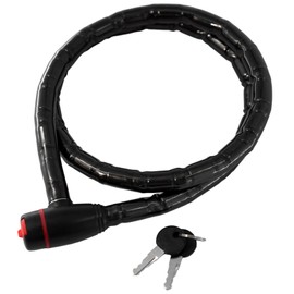 Toruna TOR2002 Motorcycle Wire Lock, Steel Joint, Lightweight Type, Black, Enhanced Security Protection, Includes 2 Keys