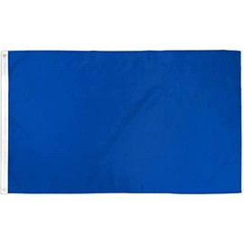 AZ FLAG - Plain Blue Flag - 150 x 90 cm - Lightweight Polyester - Plain Flag with Brass Eyelets - 80 g