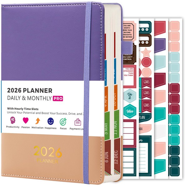 2026 Daily Planner/Calendar, Planner 2026 One Page per Day with