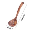 HAOHIZE Wooden Ladle, Acacia Wood Ladle with Long Handle, Soup