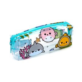 Puckator Adoramals Ocean Clear Pencil Case - School Equipment Stuff - Pencil Cases - Large Capacity Preppy Pencil Case - Zipper Pouch - Office Essentials - Pencils Case Cute - Pencilcase - Pen Case
