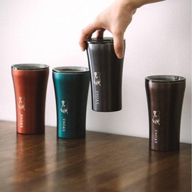 Sttoke Leakproof Ceramic Reusable Coffee Cup 12 oz, Rust Brown