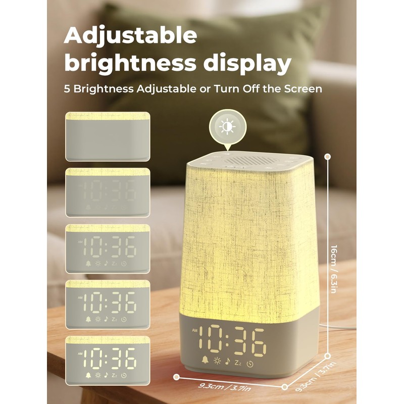 LIORQUE Sunrise Alarm Clock Wake Up Light with 30 Soothing