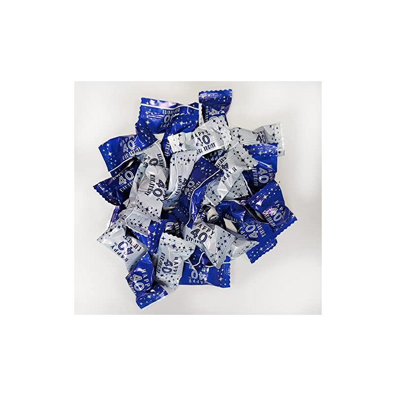 40th Birthday Themed Peppermints 100 Count Wrapped - Mint Candy