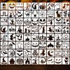 SRIZIAN 72PCS Halloween Stencils for Painting Reusable