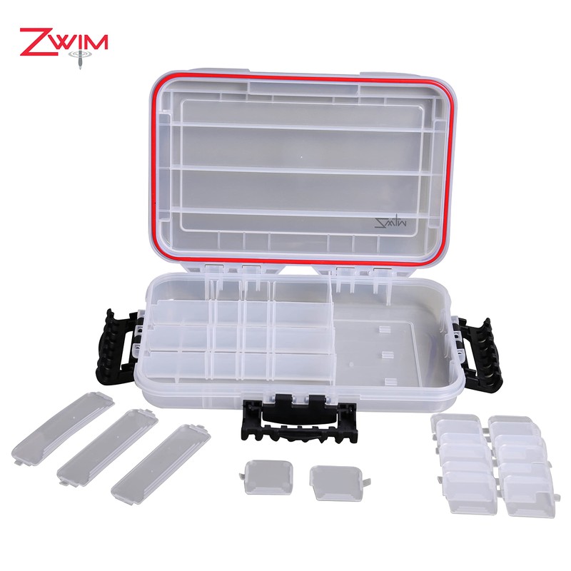Waterproof Fishing Tackle Box Clear (5 to 20 sections /