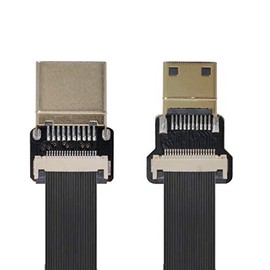 xiwai CYFPV Mini HDMI Male to HDMI Male FPC Flat Cable 1080P for FPV HDTV Multicopter Aerial Photography (0.8M)
