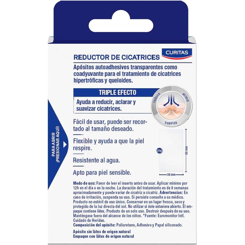 Curitas Reductor de Cicatrices – Caja con 21 Unidades |