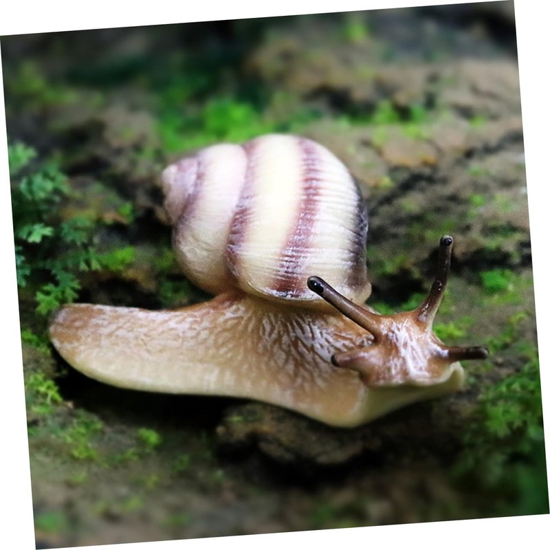 Sosoport 2sets Unique Mini Snail Figure Model Durable Plastic Snail
