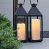 GenSwin Outdoor Candles with Remote Timer for Lanterns, 2 Pack