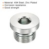 PATIKIL G1/2 Internal Hex Head Pipe Fitting Plug 2pcs Male