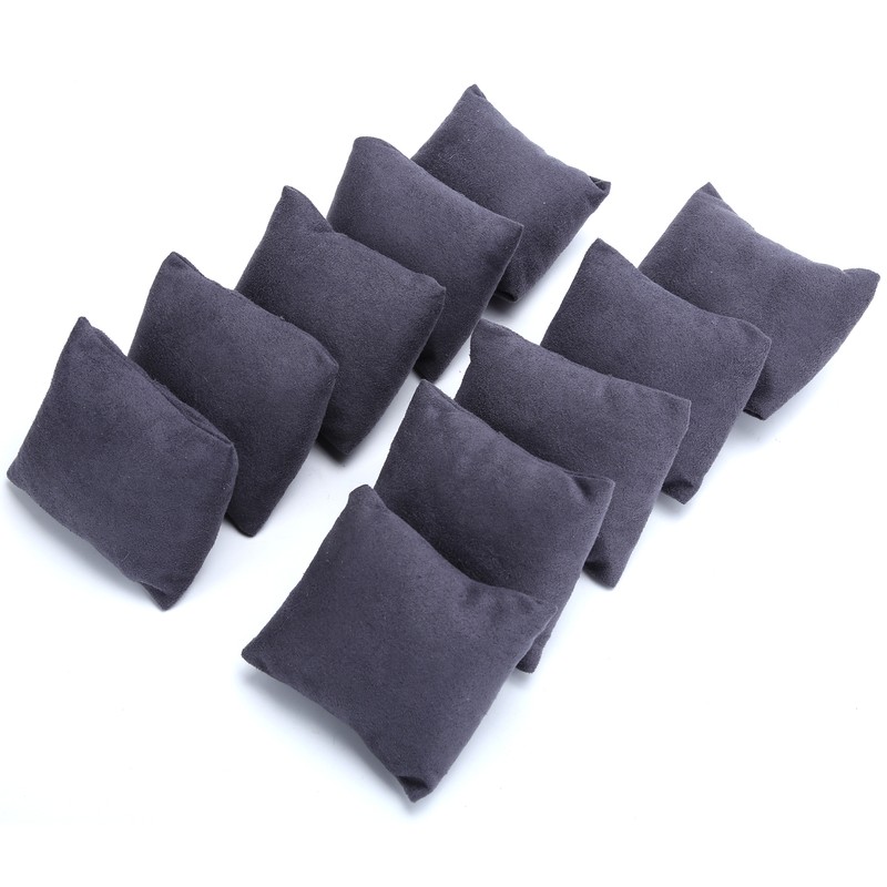 10pcs Watch Display Pillow Bracelet Holder Jewelry Cushion Accessories Gray