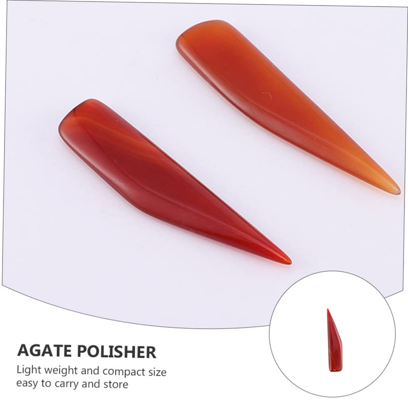 STOBOK Essential Jewelry Care Kit 3pc Agate Burnisher Polisher for