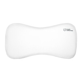 Cuscino Neonato Plagiocefalia fino a 36 Mesi Sfoderabile (con due Federe) per il lettino - Aiuta a prevenire e trattare la Testa Piatta in Memory Foam - Bianco - Design Registrato KBC®