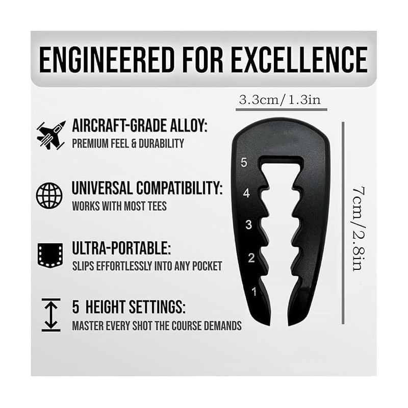 Tee Height Adjuster - Adjustable Tee Holder Portable Precision Setting