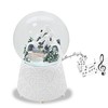 Snow Globe Christmas Music Box | Snowy Mountains with Bridge