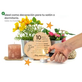 CONTRAXT Gifts 10th anniversary weddings or grooms. Details original gifts postcard greeting card wedding anniversary couple 10 years married bride and groom woman man (10 Years),GFT-15-10-Wood-M